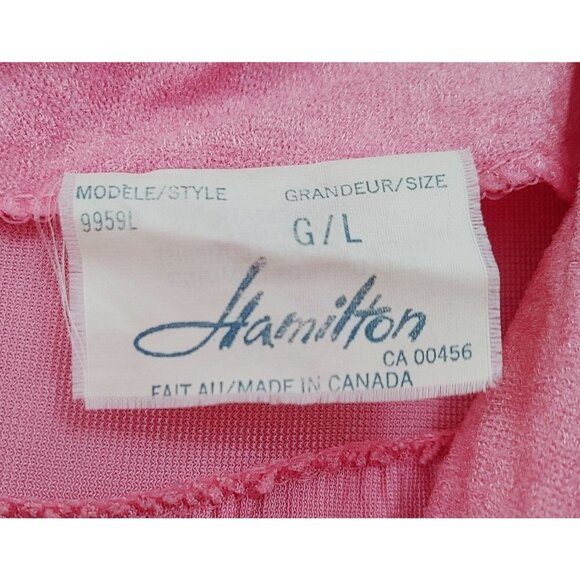 Vintage Hamilton Pink Night dress Pajamas Full Zip Robe Size Large - Picture 2 of 3